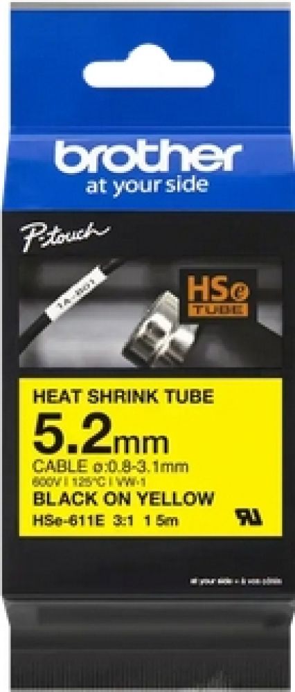 Brother HSe-611E - Zwart op geel