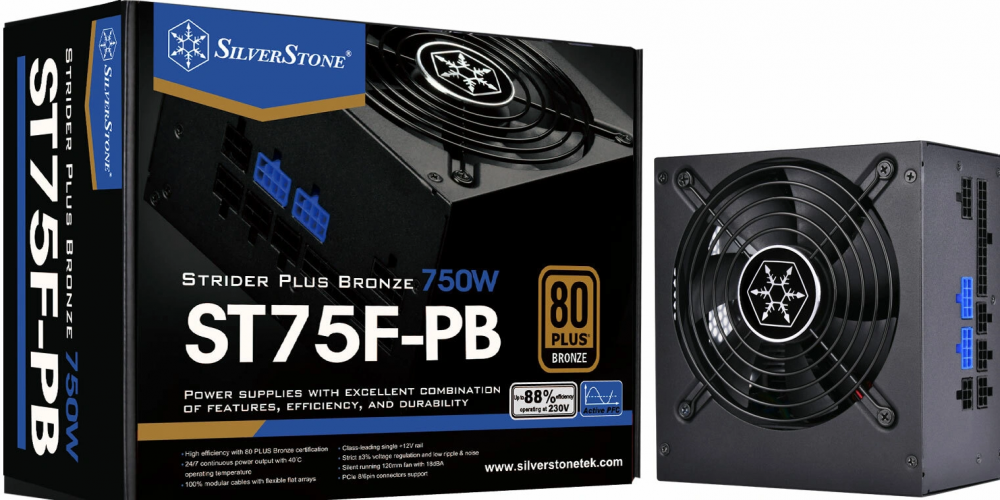 Silverstone ST75F-PB - Voeding