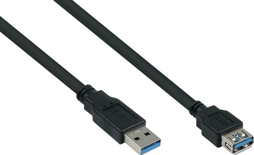 kabelmeister USB3.0 Verläng. A St.-A Bu. UL zwart 5m