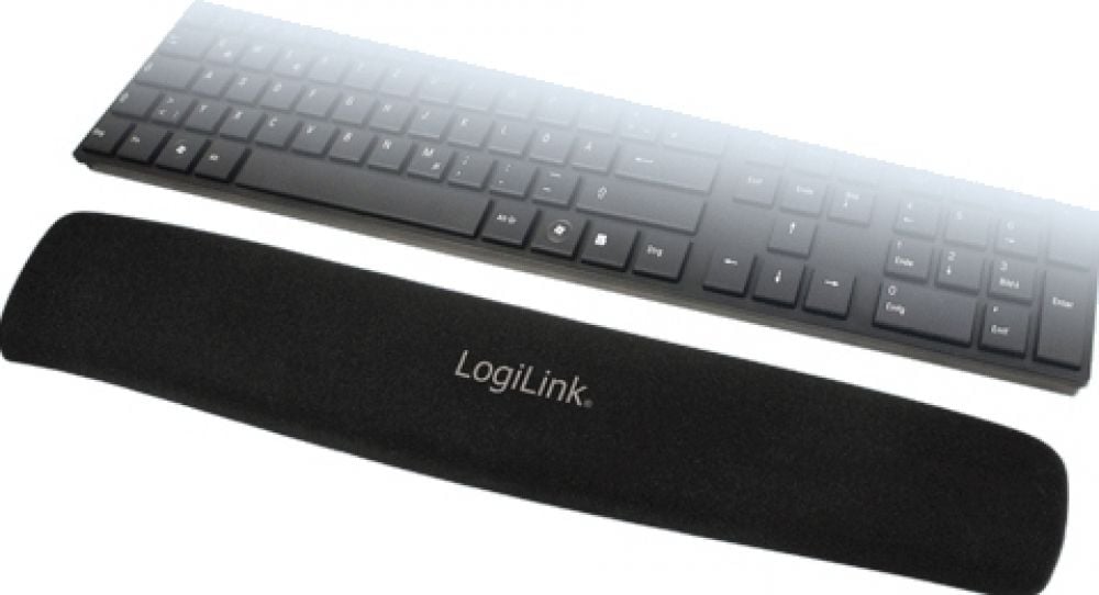 Polssteun LogiLink keyboard zwart Gel