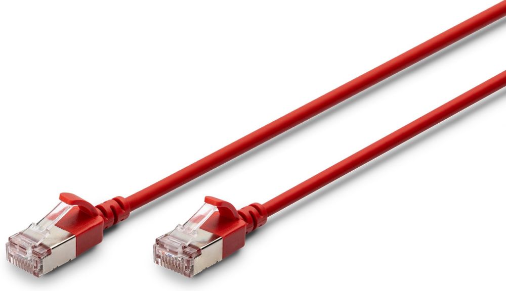 DIGITUS Patchkabel CAT 6A F/FTP Slim 1,50m rood
