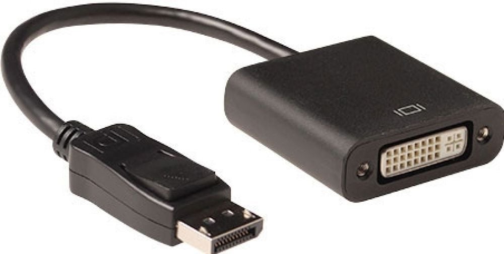 Verloop kabel DisplayPort male - DVI female. Lengte: 0.15 m. 1 stk