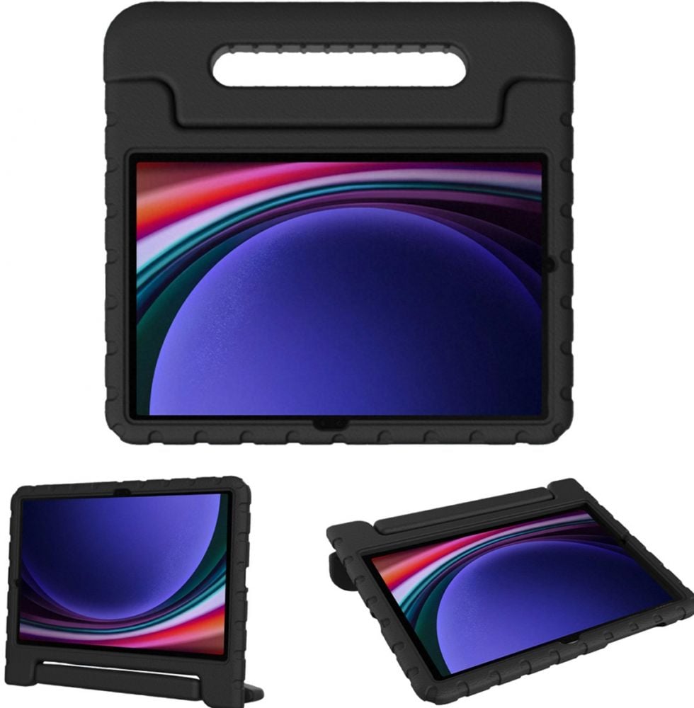 Accezz Kidsproof Backcover met handvat Samsung Galaxy Tab S9 11.0 inch / Tab S9 FE 10.9 inch - Zwart
