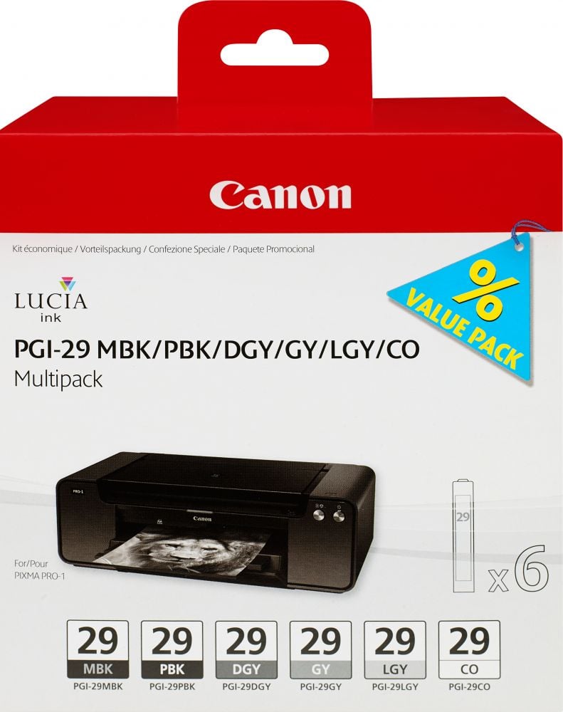 Canon PGI-29 MBKPBKDGYGYLGYCO Multipack - 6