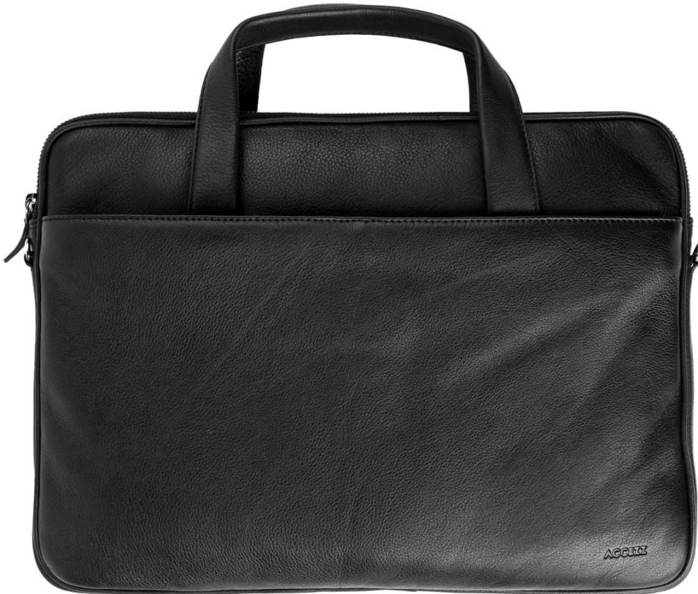 Accezz Leather Laptoptas 16 inch - Zwart