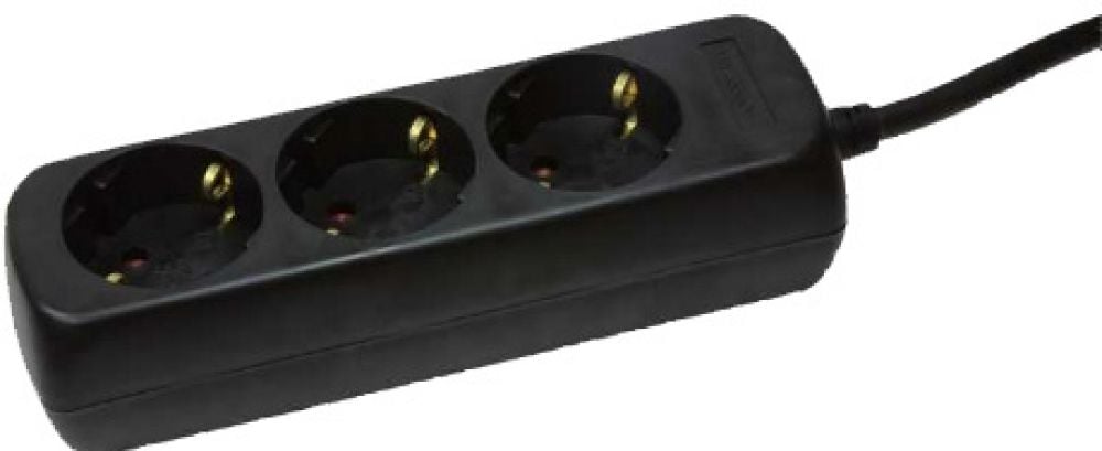 ZUB Logilink Outlet strip 3 safety sockets 1,5m, black