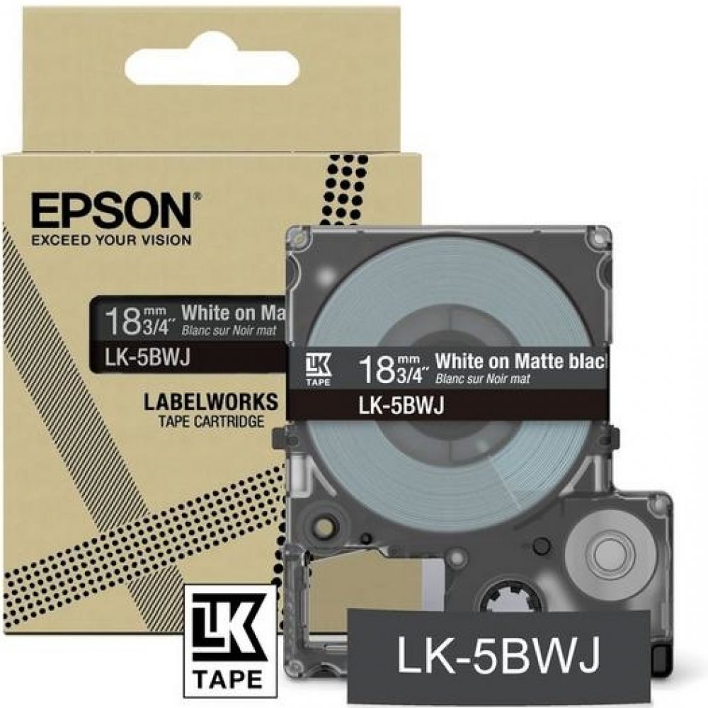 EPSON Epson LabelWorks LK-5LBJ - Zwart op matblauw