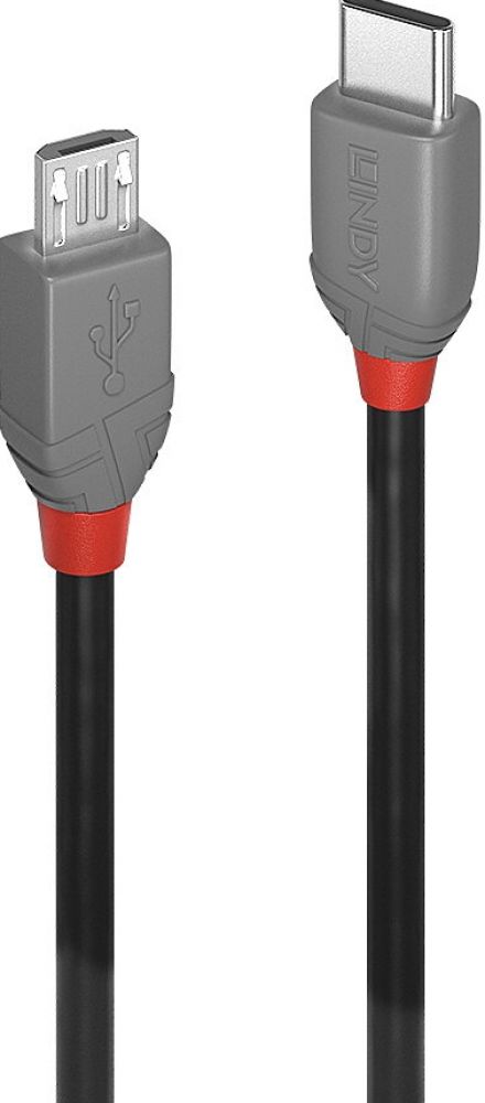 Lindy USB 2.0 Kabel Type C/Micro-B Anthra Line M/M 1m