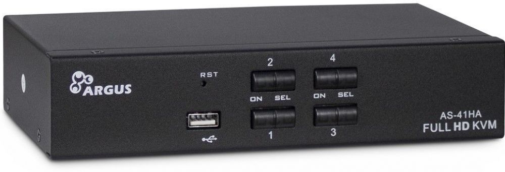 Inter-Tech KVM Switch KVM AS-41HA Metall