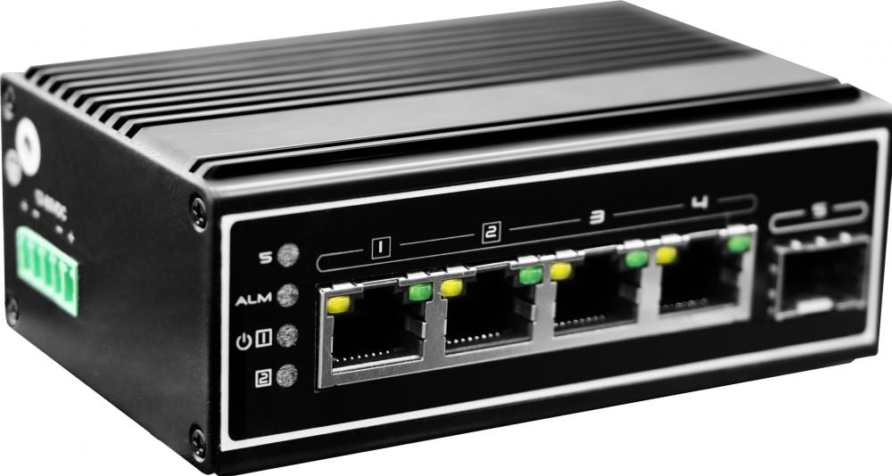 LevelOne Switch 5x GE IGP-0502 DIN-Rail,-40°C to 75°C PoE