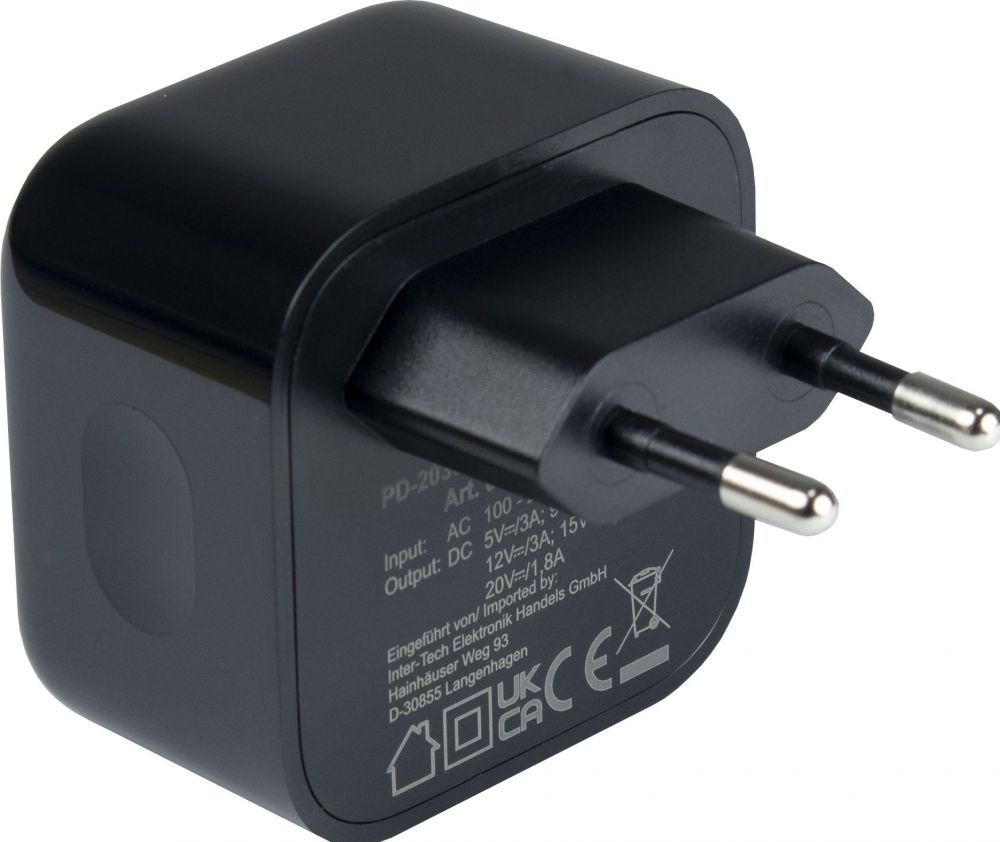 Inter-Tech PD-Charger USB C,PSU PD-2036, PD 36W, zwart