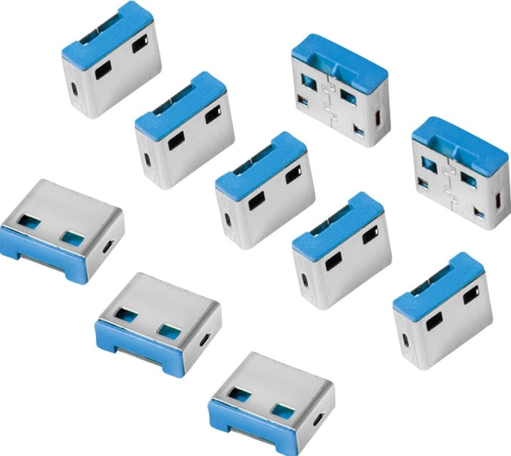 LOGILINK ZUB Logilink Port Blocker USB-A 10 Locks blue
