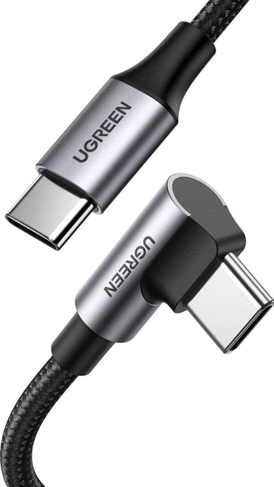 70643 USB-C 2.0 naar USB-C 2.0 90o Hoek1m 5A