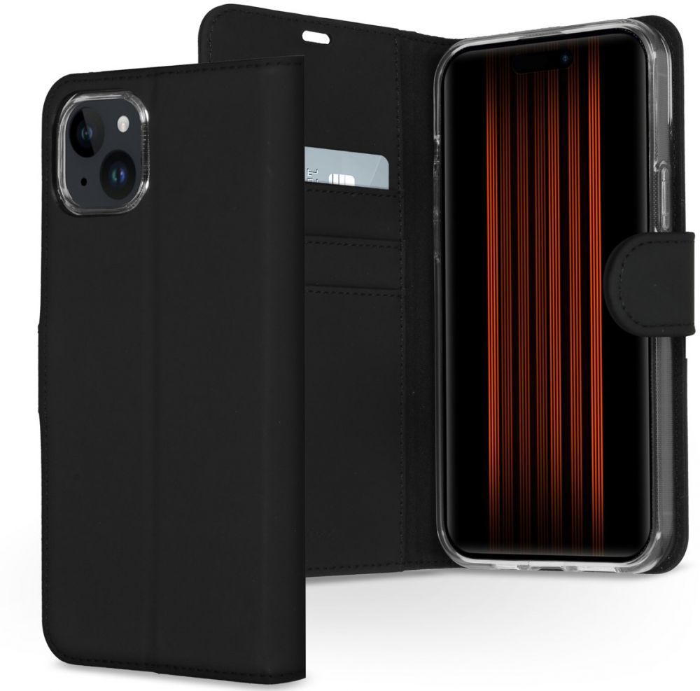 Accezz Wallet Softcase Bookcase iPhone 15 Plus - Zwart