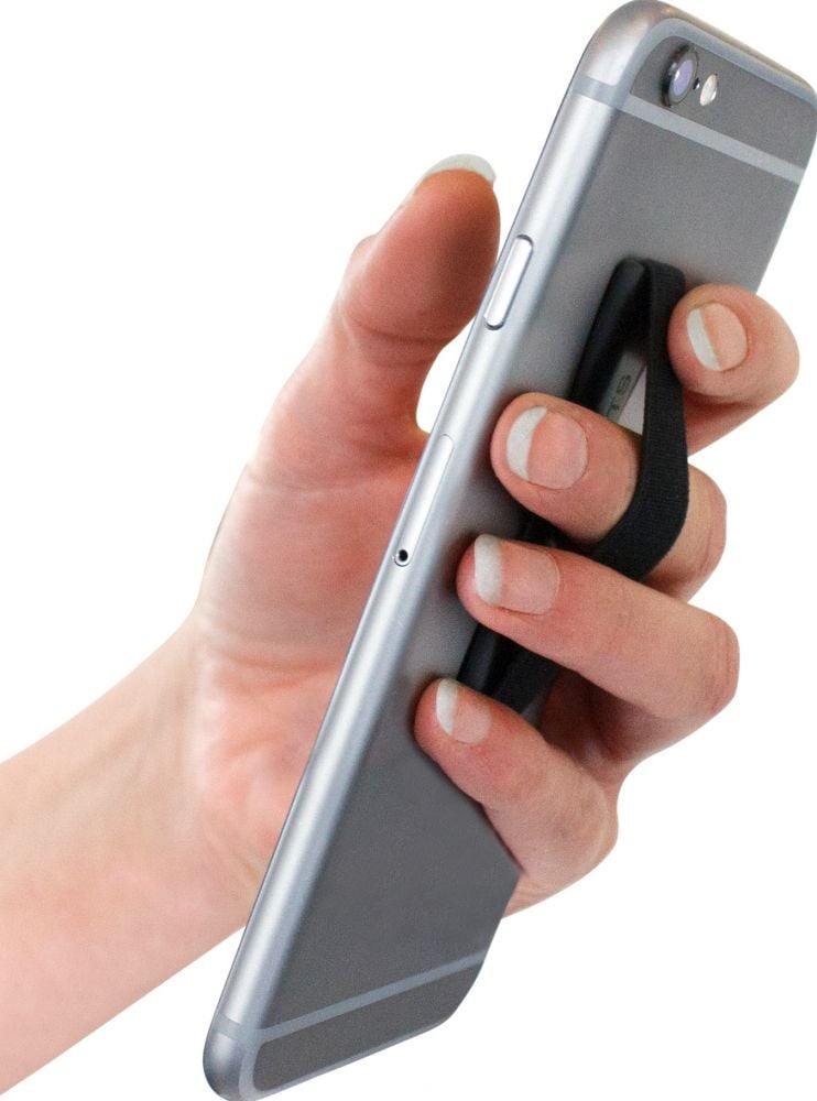 Mobiparts Smartphone & Tablet Elastic Grip Handle Black