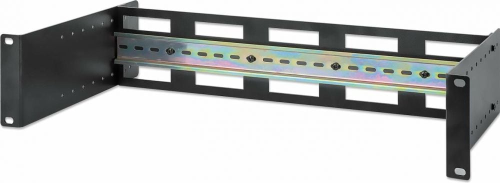 INTELLINET Tiefenverstellbarer 19"DIN-Hutschienenträger 2HE
