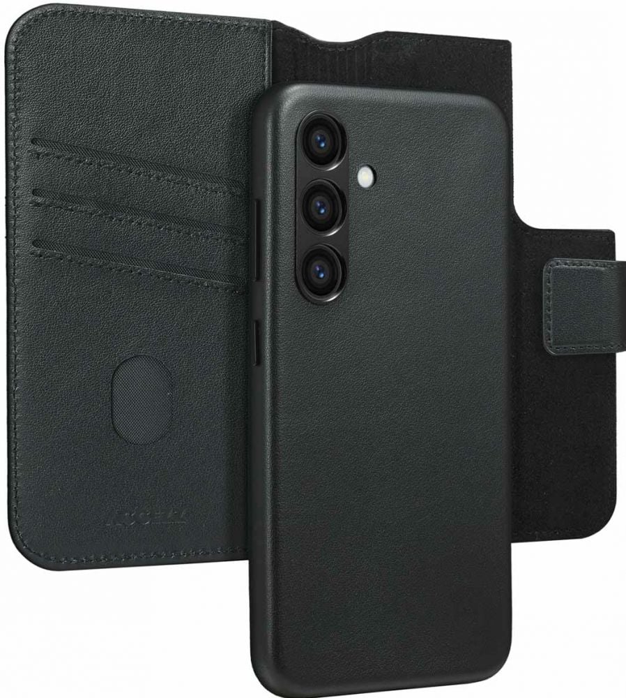 Accezz Leather Bookcase 2-in-1 met MagSafe Samsung Galaxy S24 - Onyx Black