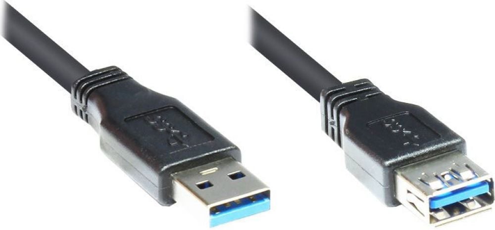 Good Connections USB3.0 Kabel A-St.-A-Bu. zwart 1m