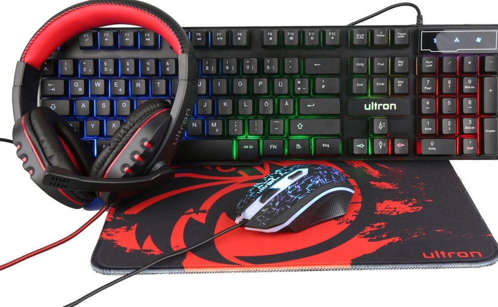 Ultron HAWK Gaming Kit 4in1 (keyboard+muis+MausPad+Headset)
