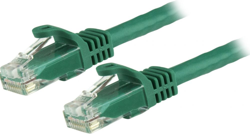 StarTech.com 1.5m CAT6 Ethernet Cable, 10 Gigabit Snagless RJ45 650MHz 100W PoE Patch Cord, CAT 6 10GbE UTP Network Cable wStrain Relief, Green, Fluke