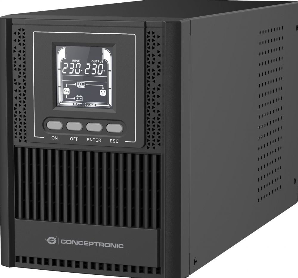 CONCEPTRONIC ZEUS USV 1000VA 900W Online UPS,IEC EPO Port