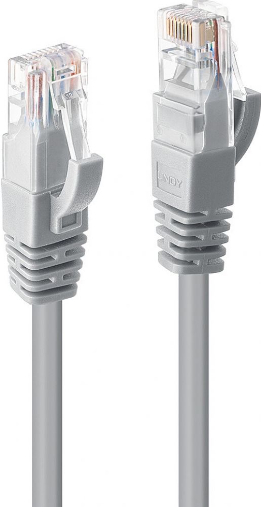 LINDY 0.5m CAT6 U/UTP Snagless Gigabit Network Cable. Grey