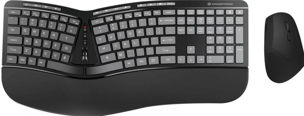 CONCEPTRONIC Wireless Keyboard+Mouse,ergo,Layout US       sw