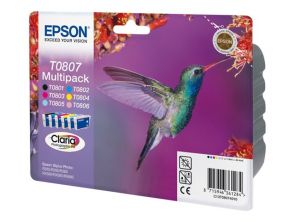 Epson T0807 Multipack - Zwart, geel, cyaan, magenta, lichtmagenta, lichtcyaan