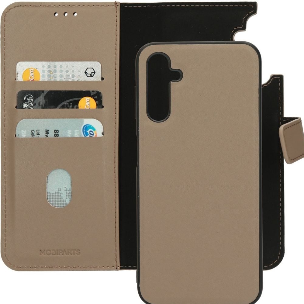 Mobiparts Leather 2 in 1 Wallet Case Samsung Galaxy A14 4G/5G (2023) Taupe - Smartphonehoesje