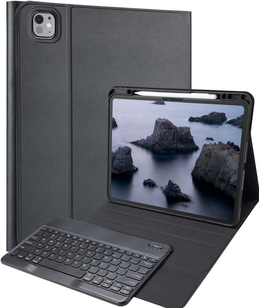 Accezz QWERTY Bluetooth Keyboard Bookcase iPad Pro 13 (2024) M4 & M5 Pro - toetsenbordhoes