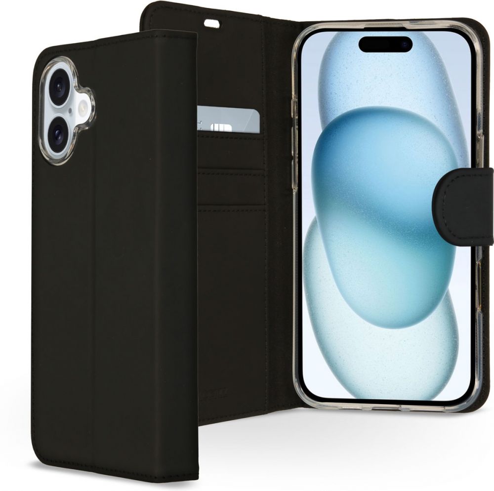 Accezz Wallet Softcase Bookcase iPhone 16 - Zwart