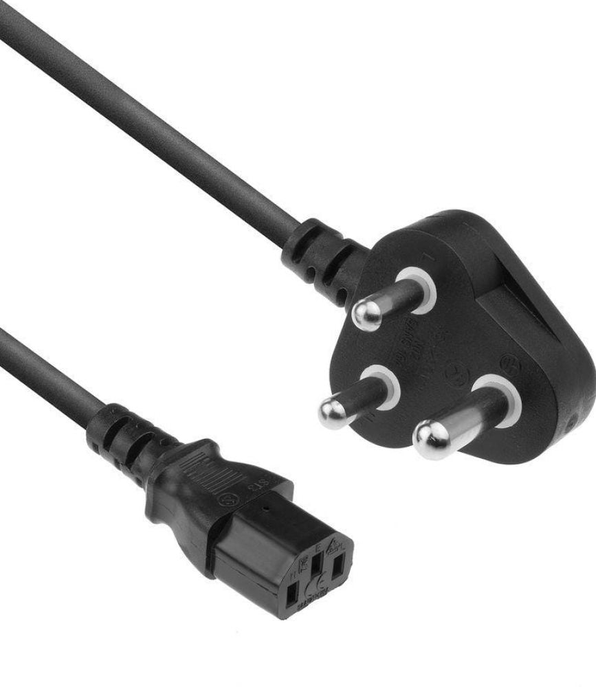 ACT Netsnoer Indiase/Zuid Afrikaanse connector - C13 zwart 2,5 m. 1 stk