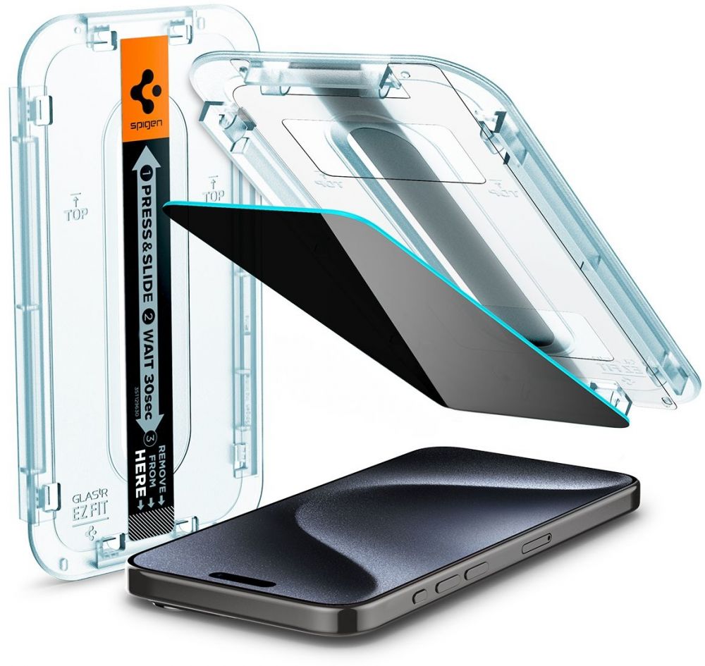 Spigen GLAS.tR EZ Fit - Schermbeschermer voor mobiele telefoon