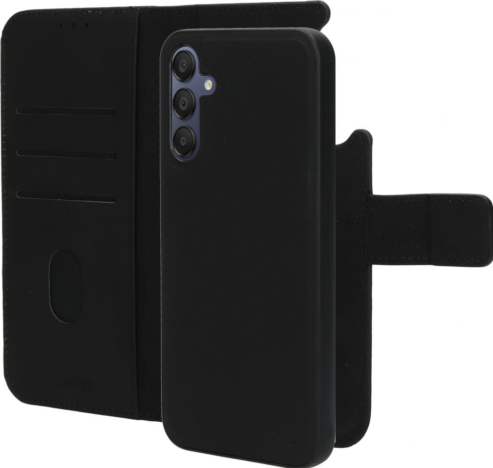 Mobiparts Leather 2 in 1 Wallet Case Samsung Galaxy A15 Black (Galaxy A15 5G) zwart