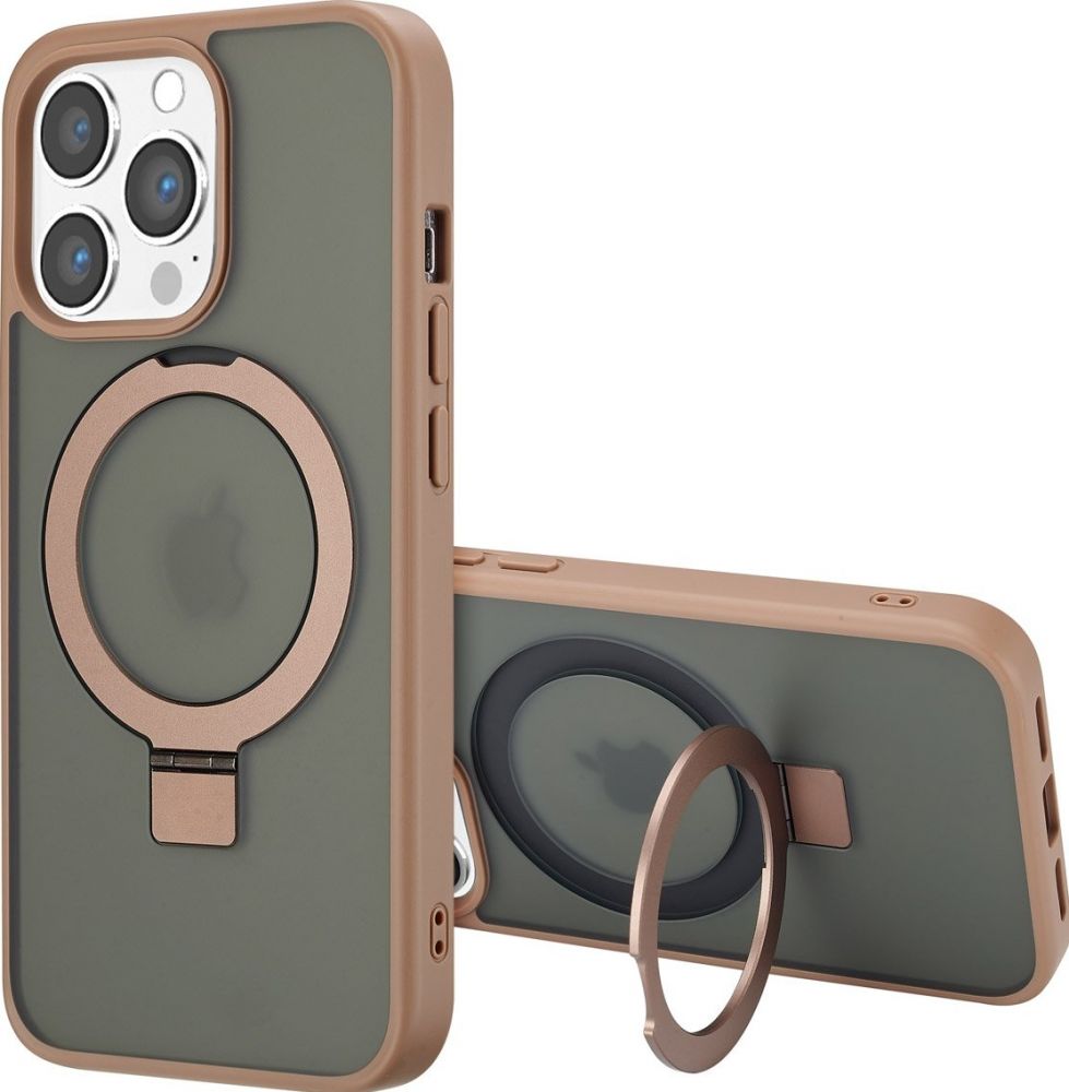 Accezz Ring Stand Backcover met MagSafe iPhone 13 Pro Max - Brown