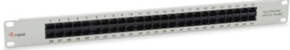 Equip Patchpanel 50x Cat3 19" 1HE ISDN hellgrijs