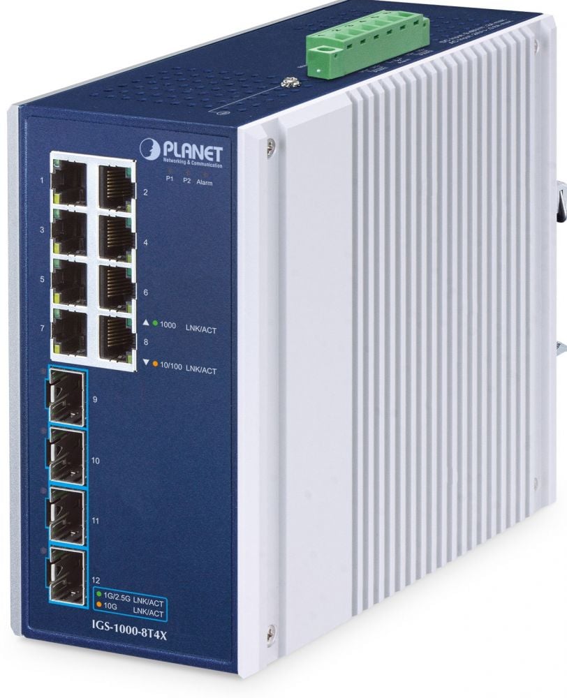 Planet Industrial 8-Port Switch IGS-1000-8T4X