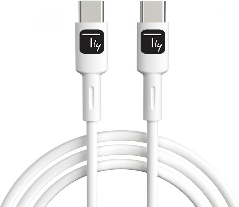 Techly Kabel USB 2.0 Type C M/M weiß 1m