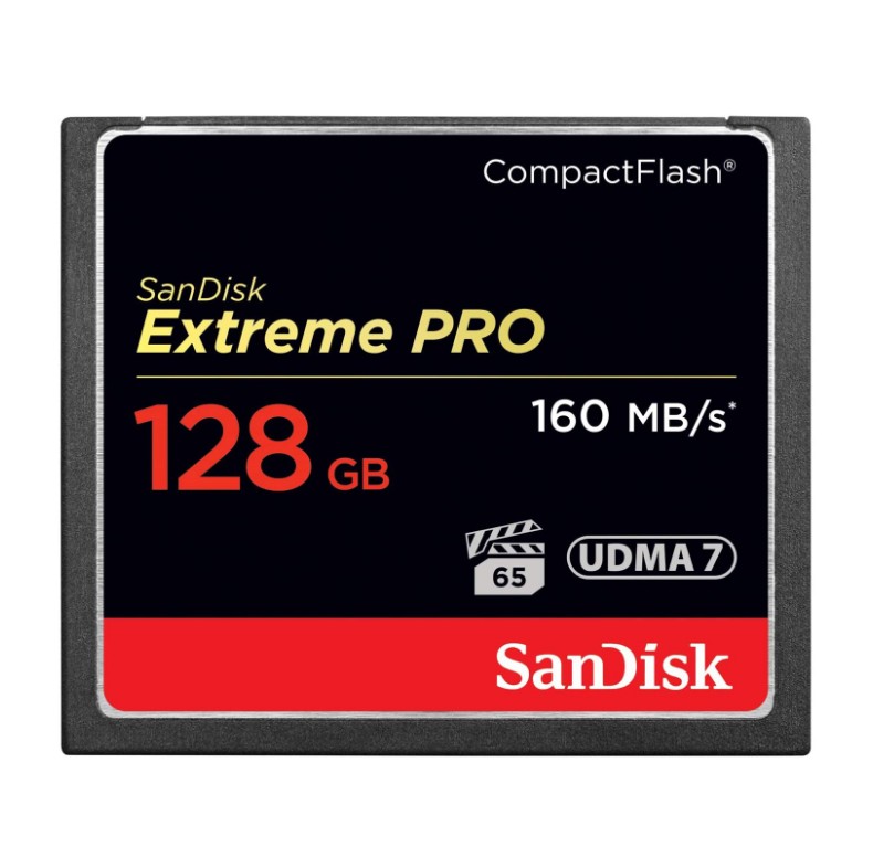 SanDisk Extreme PRO CF Cards 128GB - Flashgeheugenkaart