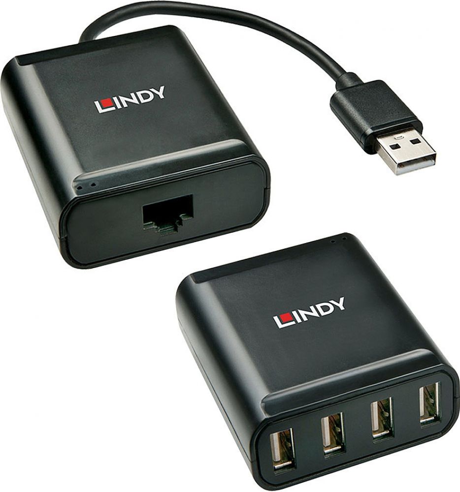 Lindy Extender USB 2.0 Cat5 4 Ports 60m