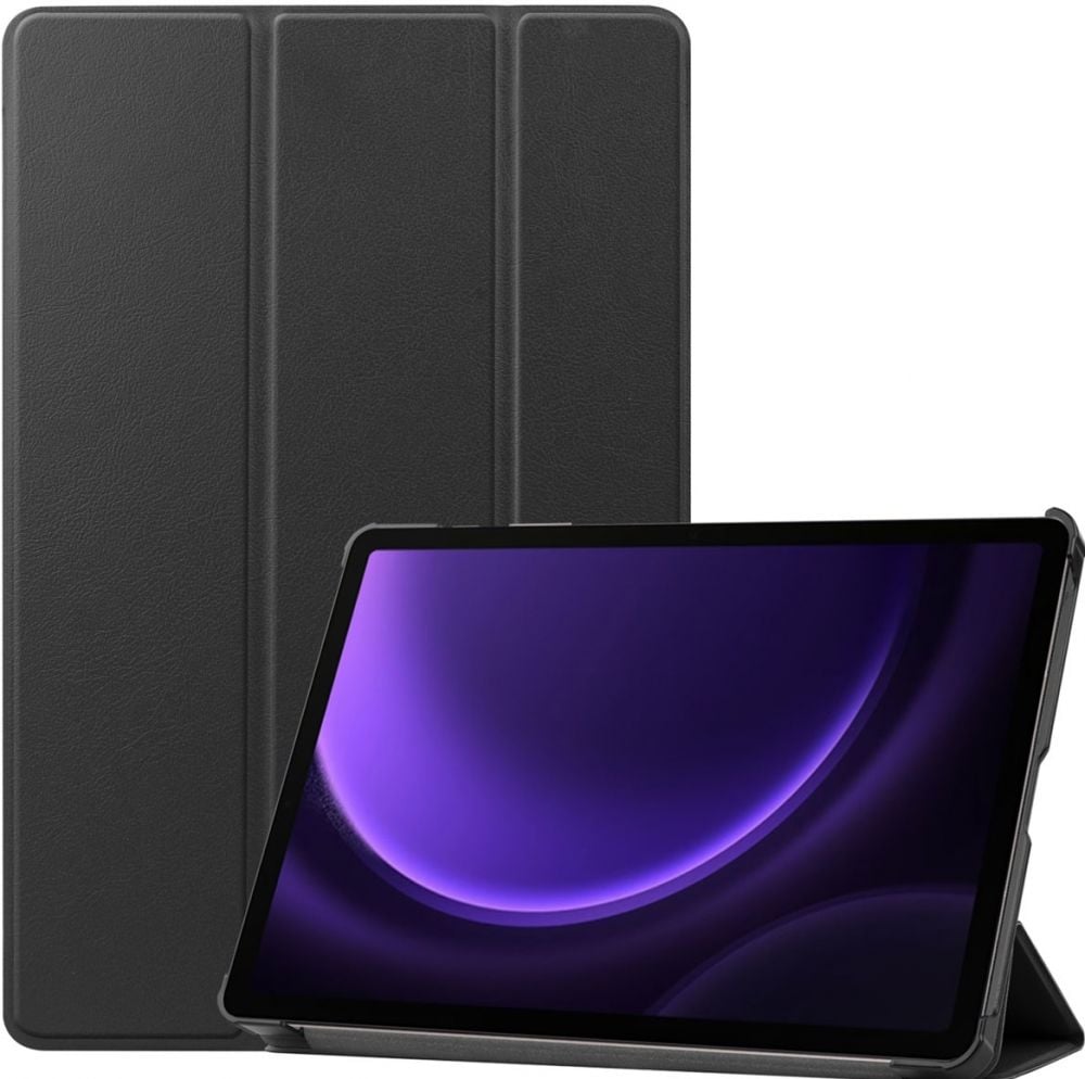 Accezz Trifold Bookcase Samsung Tab S9 FE / Tab S9 - Zwart
