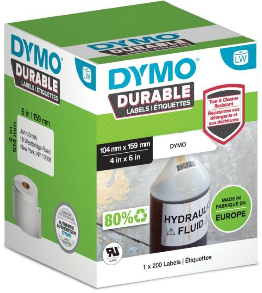 DYMO DYMO LW-kunsstof-Etiketten, 1 rol a 200 Etiketten