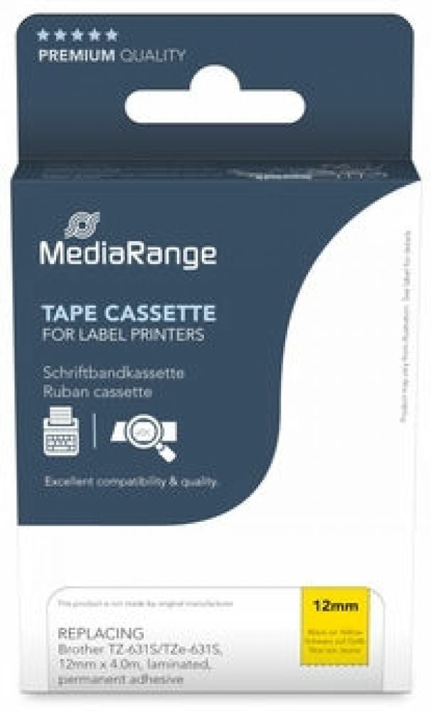 MediaRange Schriftbandka. Brother TZ-631S/TZe-631S 12mm 4m s