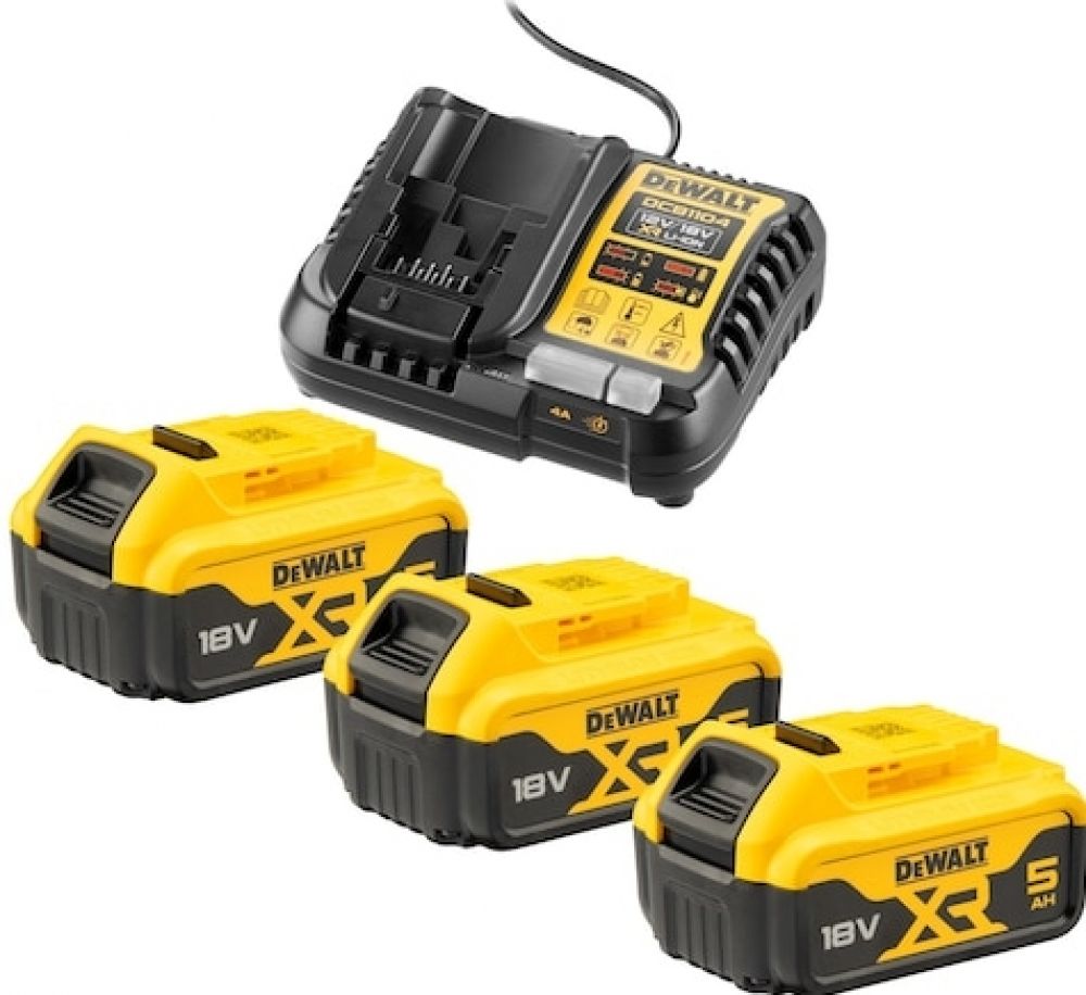 DEWALT DEWALT Akku-Kit (3x 18V/5Ah plus DCB1104)