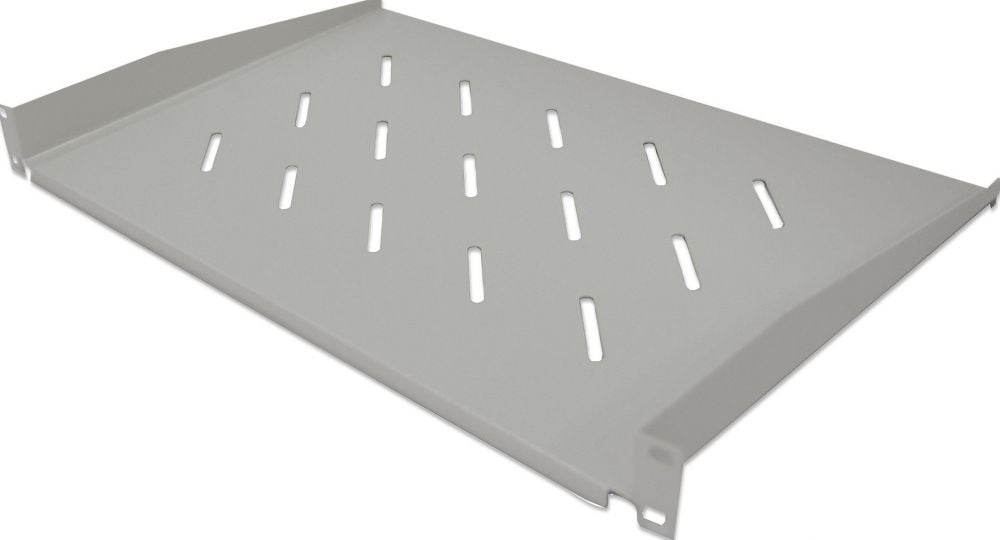 Intellinet 19" legplanken 350mm Frontmont. 1HE perforiert gra
