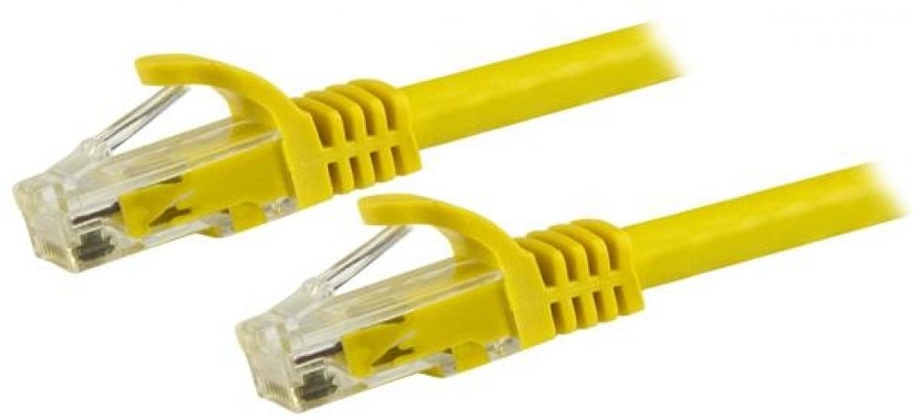 StarTech.com 7.5m CAT6 Ethernet Cable, 10 Gigabit Snagless RJ45 650MHz 100W PoE Patch Cord, CAT 6 10GbE UTP Network Cable wStrain Relief, Yellow,