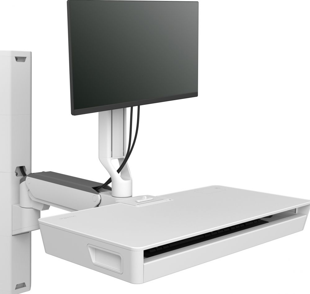 ERGOTRON Ergotron CareFit Combo System with Worksurface - Bevestigingskit (scharnierarm, uittrekbaar toetsenbordplateau met geïntegreerd werkoppervlak, basis