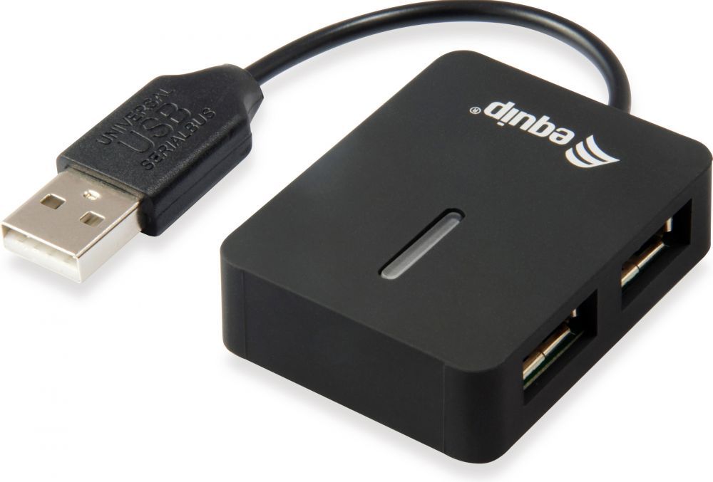 Equip USB-Hub 4Port Reise-USB Hub, zwart