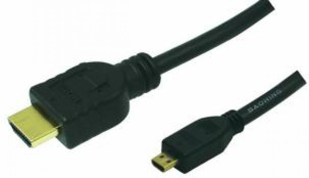 HDMI-Kabel LogiLink Ethernet A -> micro D St/St 1.00m