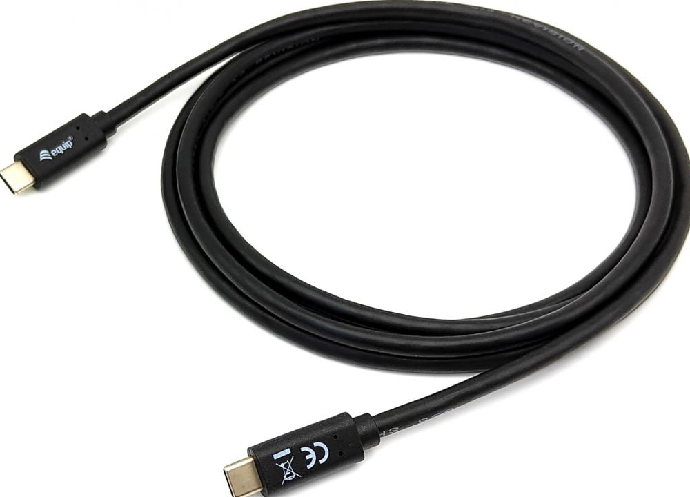 Equip USB Kabel 3.2 C -> C St/St 1.0m 3A zwart